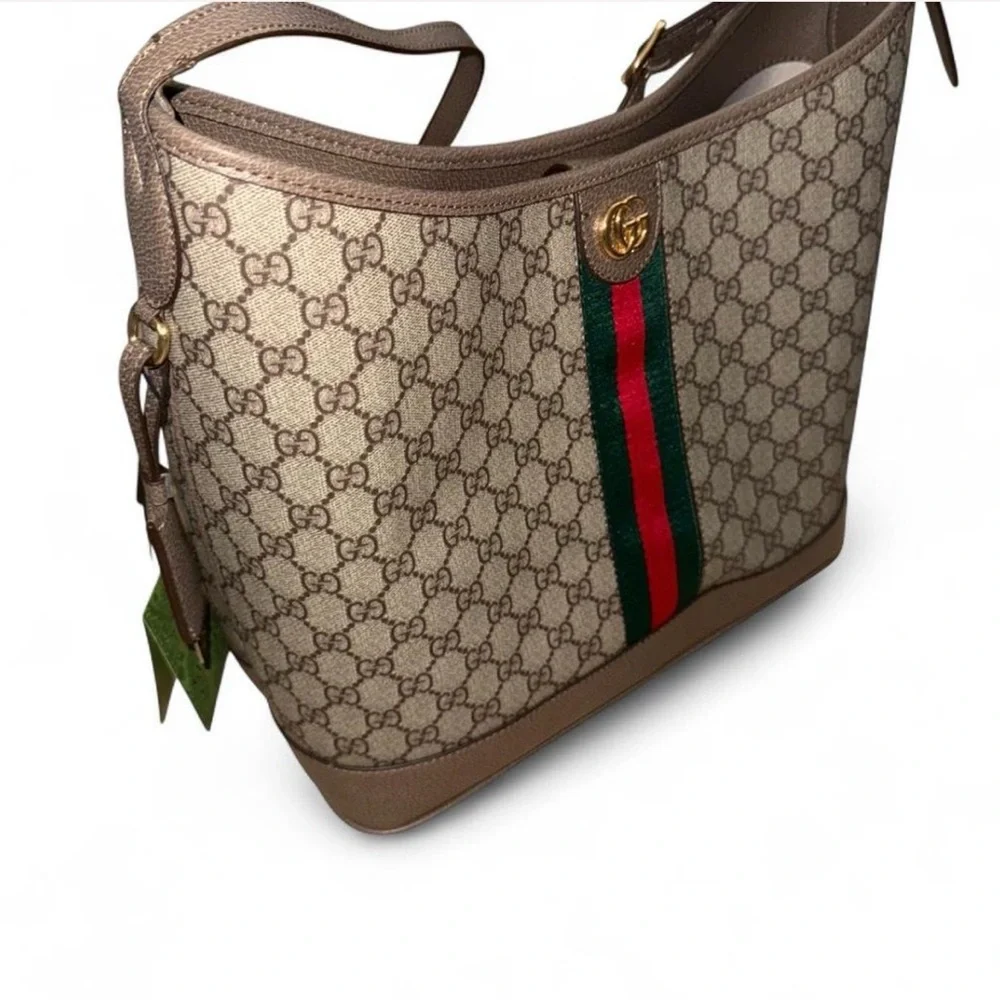 Gucci GG Supreme Ophidia Large Open Shoulder Bag - Picture 4 of 9